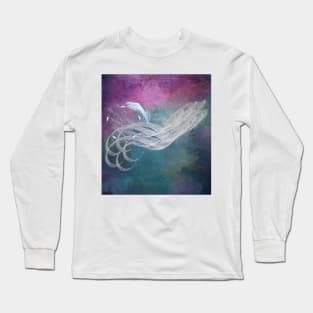 Surreal birds flying in a stormy sky Long Sleeve T-Shirt